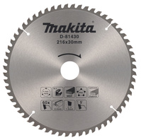 MAKITA Tarcza do cięcia Aluminium MDF PVC 216x30 60Z uniwersalna D-81430