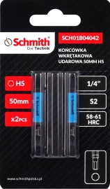 SCHMITH Bit udarowy końcówka Hex imbus H5 50 mm 2 szt. SCH01B04042