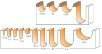 CMT Frez do korytek i czasz ŁOŻYSKO 12,7x50,8 mm S6,35 R6,35 Z2 RH 814.127.11B