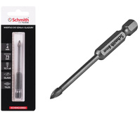 SCHMITH Wiertło do szkła glazury ceramiki 4x75 mm HEX 1/4" SCH04G10002
