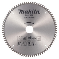 MAKITA Tarcza Piła do cięcia ALUMINIUM MDF PVC 216x30 80 Zębów D-81452