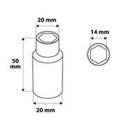 NEO Nasadka sześciokątna długa 1/4" 14 mm superlock 08-247