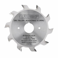 CMT Podcinak składany do płyt MDF 125x20 mm 12+12Z 289.125.24H