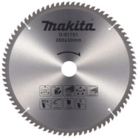 MAKITA Tarcza do cięcia Aluminium MDF PVC 260x30 80Z uniwersalna D-81751