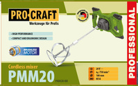 PROCRAFT Mieszadło akumulatorowe 20V BODY do kleju betonu zapraw PMM20