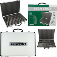 HIKOKI Zestaw wierteł i dłut SDS+ aluminiowa walizka 17el. 402555