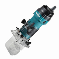 MAKITA Frezarka jednoręczna krawędziowa 6mm + FREZY 12 szt 530W 0-42mm 3712