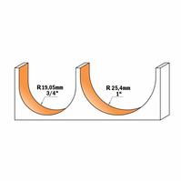 CMT Frez do korytek i czasz fi 22x63,5 mm S=8 R=11 Z2 RH 914.221.11