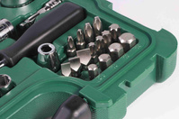 SATA Zestaw kluczy nasadowych dwie grzechotki 1/2" 1/4"  88 sztuk 09013