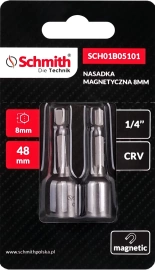 SCHMITH Nasadka magnetyczna klucz farmer 8 mm 1/4" 2 szt. SCH01B05101
