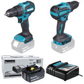 MAKITA Wiertarko-wkrętarka udarowa 18V 65Nm LXT DHP490Z zestaw 1x3,0Ah