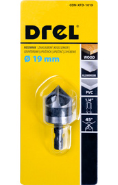 DREL Wiertło pogłębiacz fazownik do drewna metalu 19 mm uchwyt HEX 1/4 1019