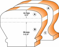CMT Frez trzpieniowy do poręczy i krawędzi fi 31,7mm trzpień 12mm RH Z2 956.702.11