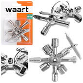 WAART Klucz do skrzynek szafek elektrycznych gazowych kaloryferów W32M709