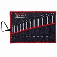 SCHMITH Klucze oczkowe wygięte odgięte zestaw kluczy 12 szt. etui SQKOO-01