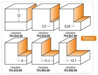 CMT Frez do wręgów fi 34,9x65 mm S=12,7 mm Z2 RH 660.851.11