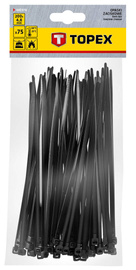 TOPEX Opaski zaciskowe 4.8 x 200 mm 75 szt. czarne 44E978
