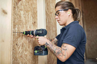 FESTOOL Wiertarko-wkrętarka 18V udar 2xAku 4 biegi TPC 577248