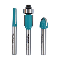 MAKITA Zestaw frezów trzpień 6mm 3szt Prosty Do profili Z łożyskiem D-30209
