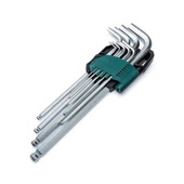 SATA Zestaw kluczy imbusowych trzpieniowych 9szt sześciokątne z kulką 09101