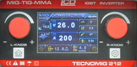 IDEAL Spawarka półautomat spawalniczy MIG 212 LCD MIG/TIG/MMA SYNERGIC VRD
