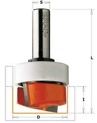 CMT Frez do płaszczyzn 31,7 mm trzpień 12 mm RH + łożysko Z2 952.503.11B