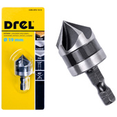 DREL Wiertło pogłębiacz fazownik do drewna metalu 19 mm uchwyt HEX 1/4 1019