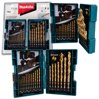 MAKITA Zestaw komplet wierteł do metalu HSS TIN 19 sztuk w walizce B-67795