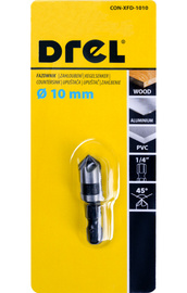 DREL Wiertło pogłębiacz fazownik do drewna metalu 10 mm uchwyt HEX 1/4 1010