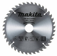 MAKITA Tarcza piła tnąca do cięcia drewna 190x30 mm 40 Zębów D-64967