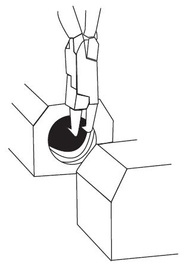 SATA Szczypce do pierścieni wewnętrznych zakrzywione 7" ST72005ST
