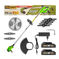 PROCRAFT Podkaszarka kosa akumulatorowa mocna 20V 2x2,0Ah ZESTAW PTA24