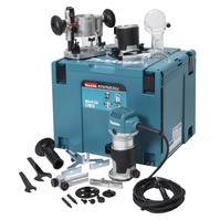 MAKITA Frezarko-wycinarka 710W 6/8 RT0702CX2J Makpac + szyna 1,0m + adapter