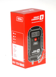 IDEAL Prostownik do ładowania 6/12V 8A SMART CHARGER 8 LCD zimowy SMART8LCD