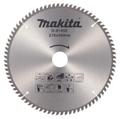 MAKITA Tarcza Piła do cięcia ALUMINIUM MDF PVC 216x30 80 Zębów D-81452