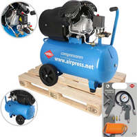 AIRPRESS Kompresor olejowy sprężarka 50L 3,0KM 8bar 230V HL425-50+ 36888