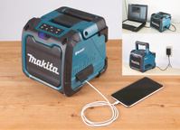 MAKITA Głośnik budowlany bezprzewodowy Bluetooth CXT LXT DMR200 + zasilacz