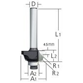 MAKITA Frez profil falisty trzpień 6 mm D-09581