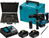 MAKITA Młotowiertarka SDS+ 18V 2J 2x5,0Ah DHR243RTJ + zestaw dłut wierteł