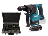 MAKITA Młotowiertarka SDS+ 18V 2J DHR243Z + zestaw wierteł dłut 17el.