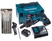 MAKITA Młotowiertarka SDS+ 18V 2x5,0Ah DHR241RTJ + zestaw wierteł dłut 5el.