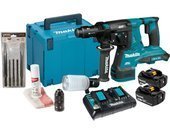 MAKITA Młotowiertarka SDS+ 18V DHR281PT2J + zestaw wierteł dłut 5 el.