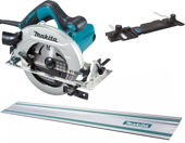 MAKITA Ręczna pilarka tarczowa 190 mm 1600W + szyna 1,5 m + adapter HS7611