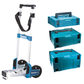 MAKITA TR00000001 Zestaw Wózek transportowy + walizka Makpac Typ 1, 2 i 3