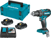 MAKITA Wiertarko wkrętarka udar 18V 2x2,0Ah DHP485RAJ