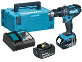 MAKITA Wiertarko-wkrętarka udarowa aku 18V 2x3,0 Ah DHP482RFJ