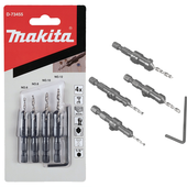 MAKITA Wiertła z pogłębiaczem stożkowym do drewna D-73455 4/2,8/3,2/3,6mm