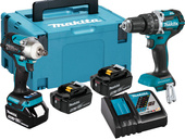 MAKITA Zestaw combo 18V 3x5Ah DTW300 + DHP484 DLX2359TJ1