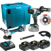 MAKITA Zestaw combo 18V DDF486 + DGA513 3x5,0Ah DLX2431TJ