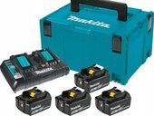 MAKITA Zestaw zas. 18V 4x akum. 6,0Ah BL1860B + ład. DC18RD 198091-4